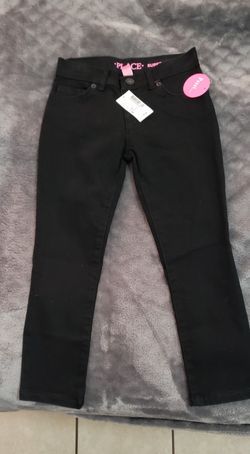 New Children's Place Girls Black Jeans Size 5