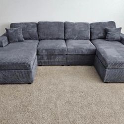 Corduroy Sectional Sofa 