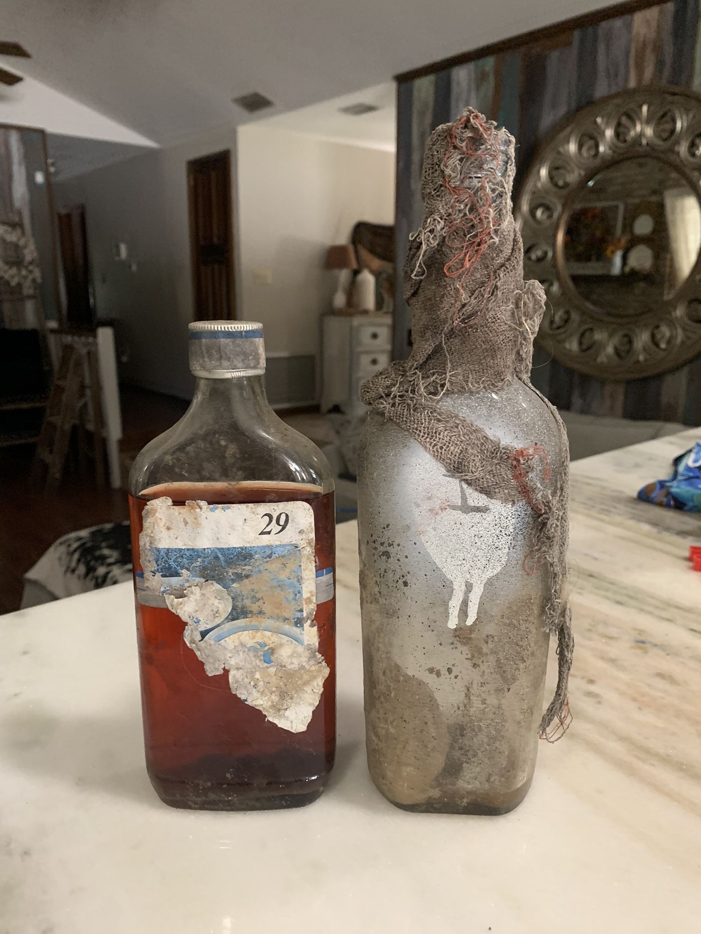 Halloween decor potion bottles