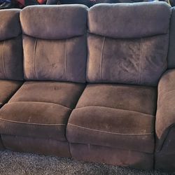 brown sofas with reclining 