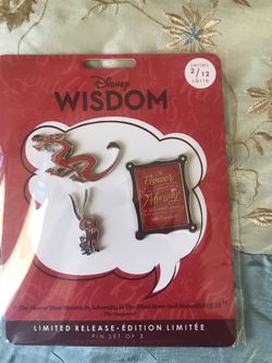 Disney Wisdom Collection Pins - Mulan Edition