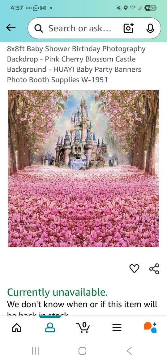 Muzi Photography Backdrop Beautiful Pink Woods Children Princess Girls Photo Booth Backdrop Studio Props with Flowers on The Floor in Spring 8x8ft