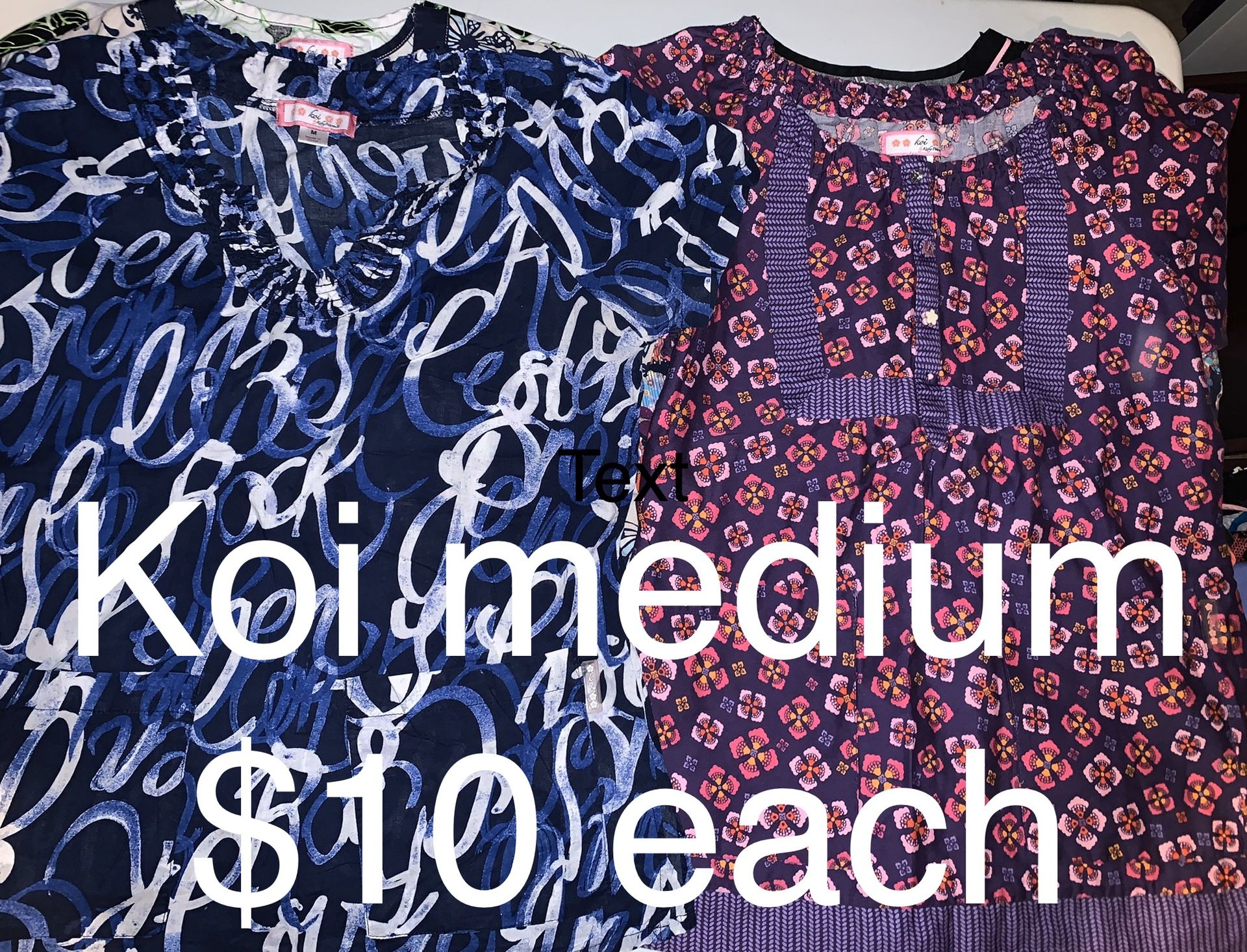 Koi medium new scrub tops