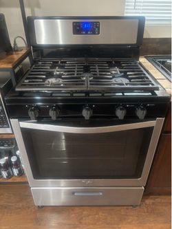 Black stainless steel stove