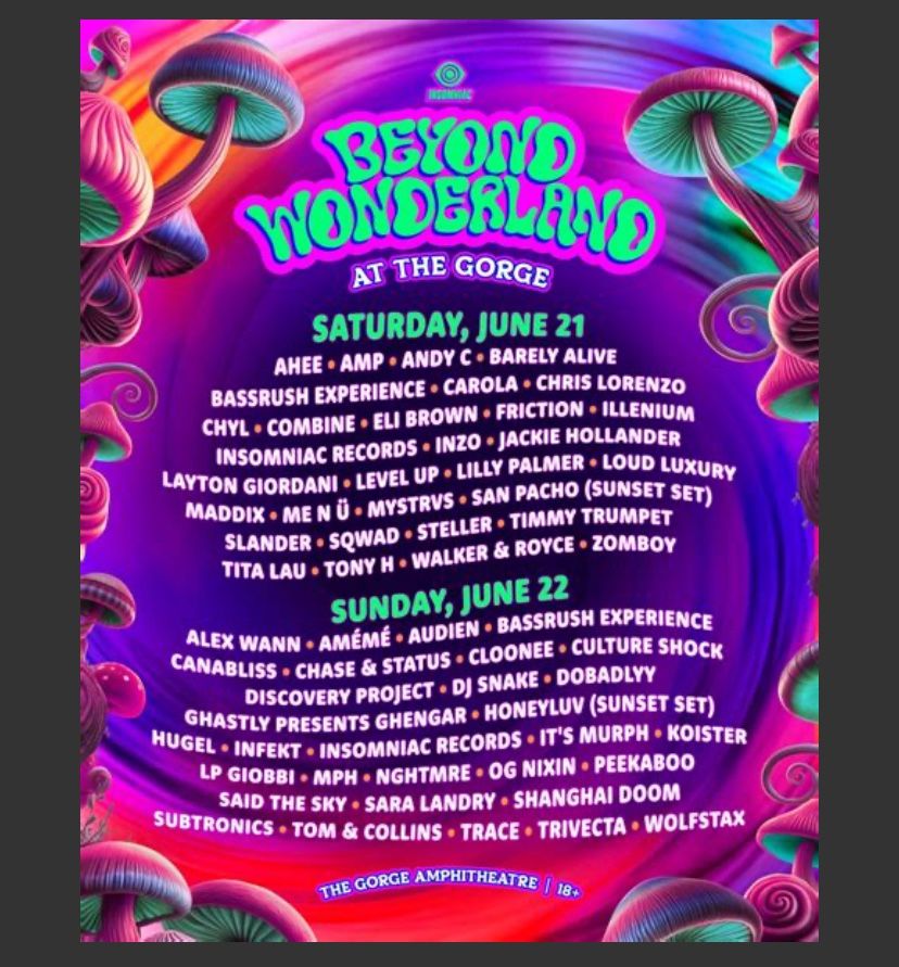 2 Beyond Wonderland VIP Tickets June 21, 22 $750 for Sale in Bremerton ...