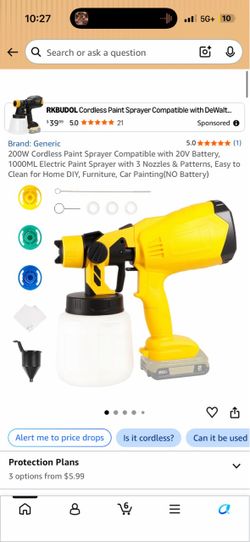 Cordless Electric Paint Sprayer 200W