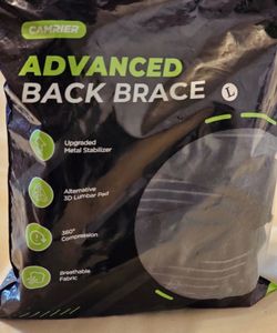Back Brace Size Large, black, L , waist inches 37.4"-45.3", waist cm  95-115