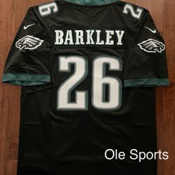 Black Green Eagles Saquan Barkley Jersey