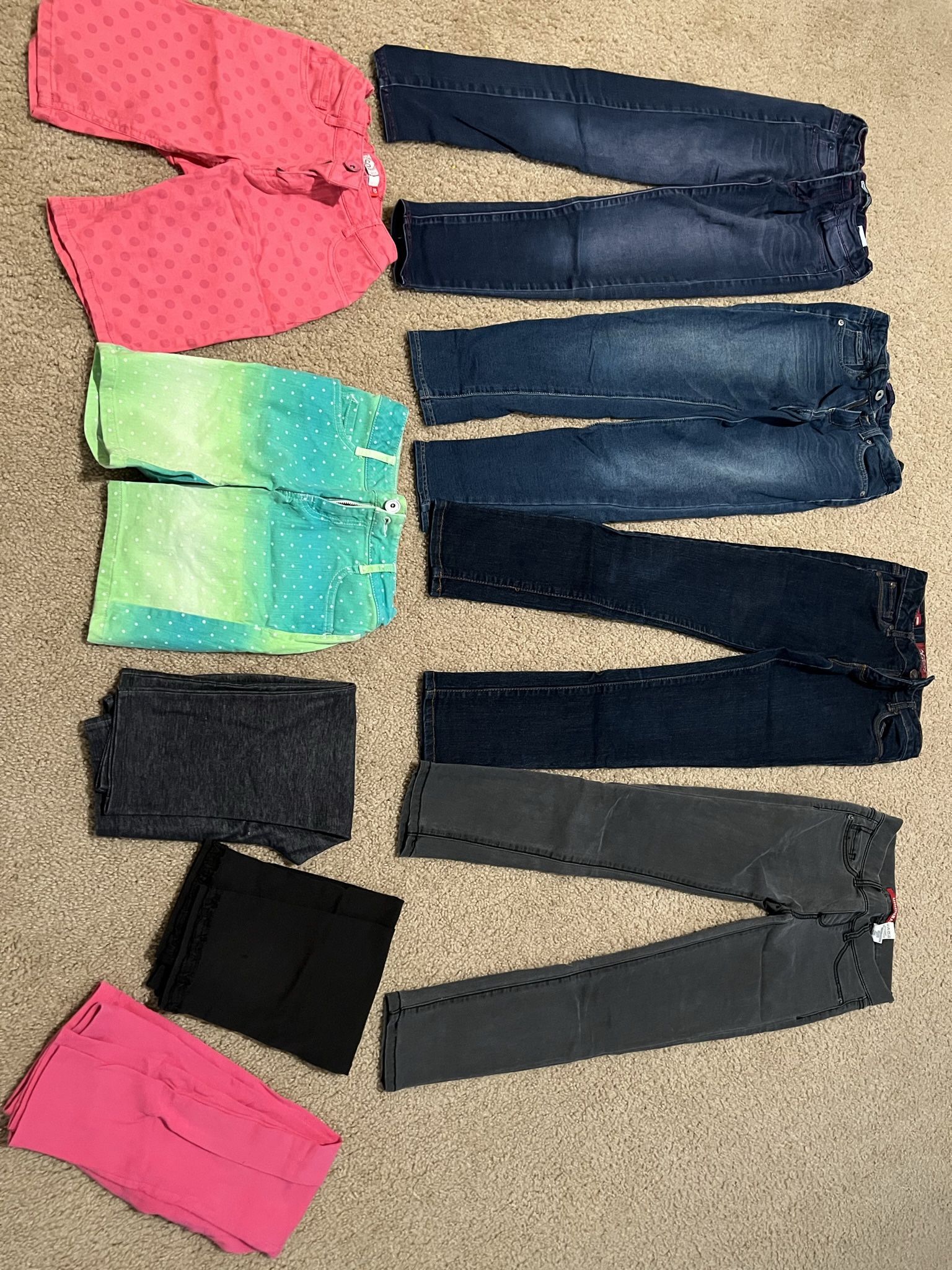 Girls Jeans Leggings- $1 Each,Size 10, All Together-5$