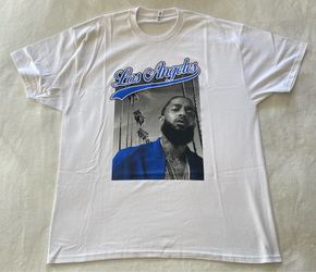 Nipsey Hussle (Los Angeles Dodgers Color Type) T-Shirt (2XL)