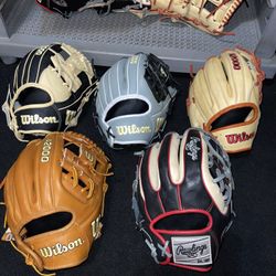 New Gloves Wilsons A 2000  And Rawlings Pro