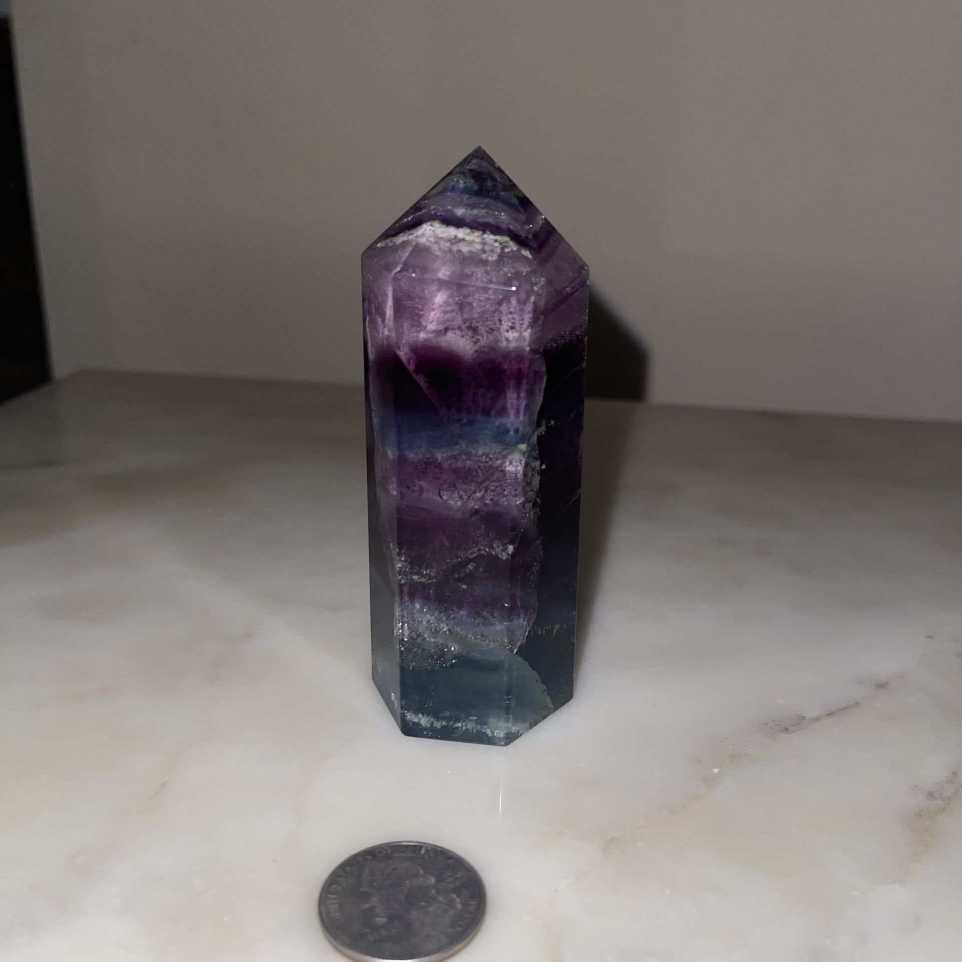 Purple & Blue Fluorite Tower