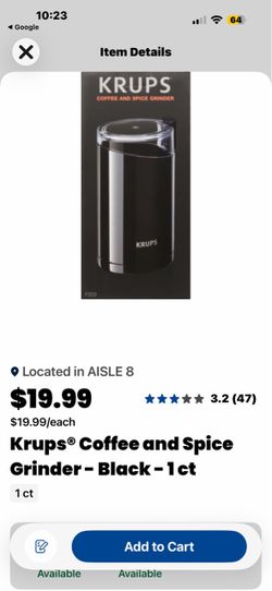 Krups Coffee and Spice Grinder Black