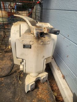 Outboard motor hydraulic lift.