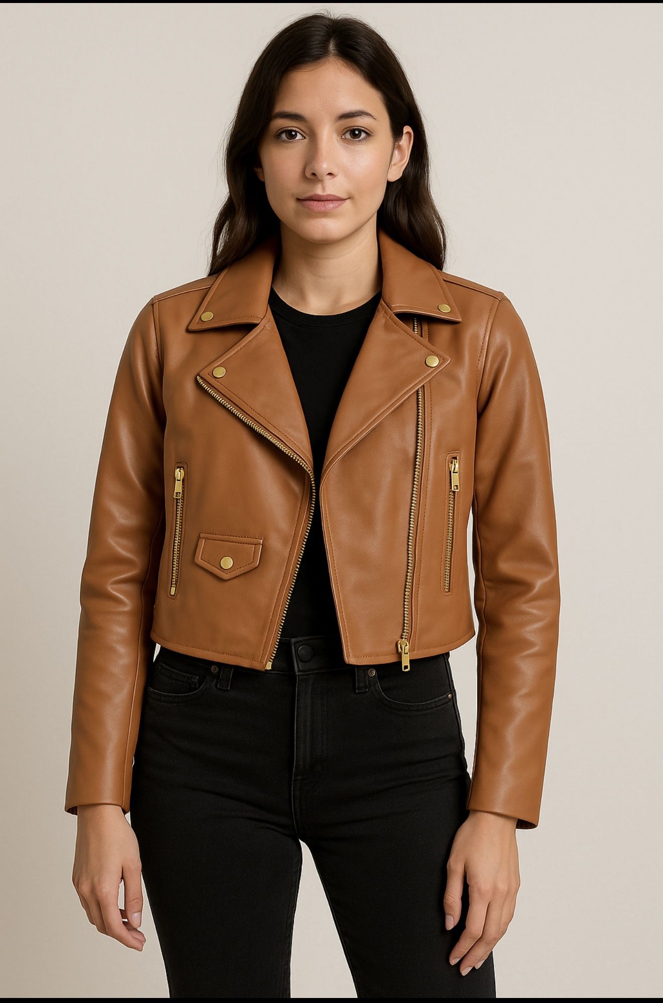BLANKNYC Cognac Moto Jacket XS