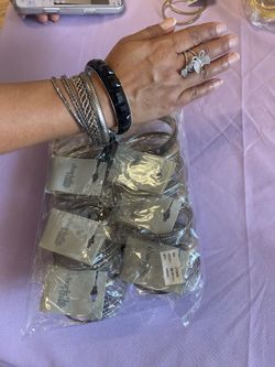Charlotte rouse black and silver bangles