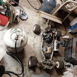 5th scale takes regular unleaded gasoline r c monster car... brand new JP. Perkins portied aftermarket engine withbored out piston,  front steer ser