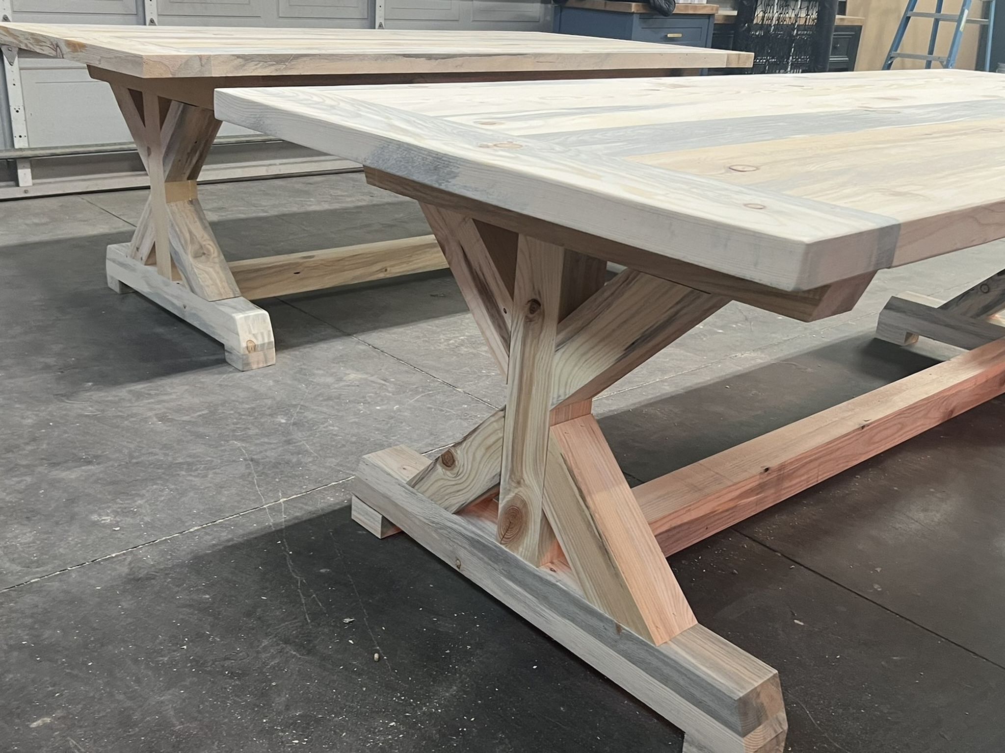 Farmhouse Dining Table - 4 Available - (2)7ft (2)8ft Just Need Stain Color Picked Out!!!
