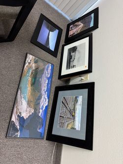 Framed picture vintage trains and glacier national park