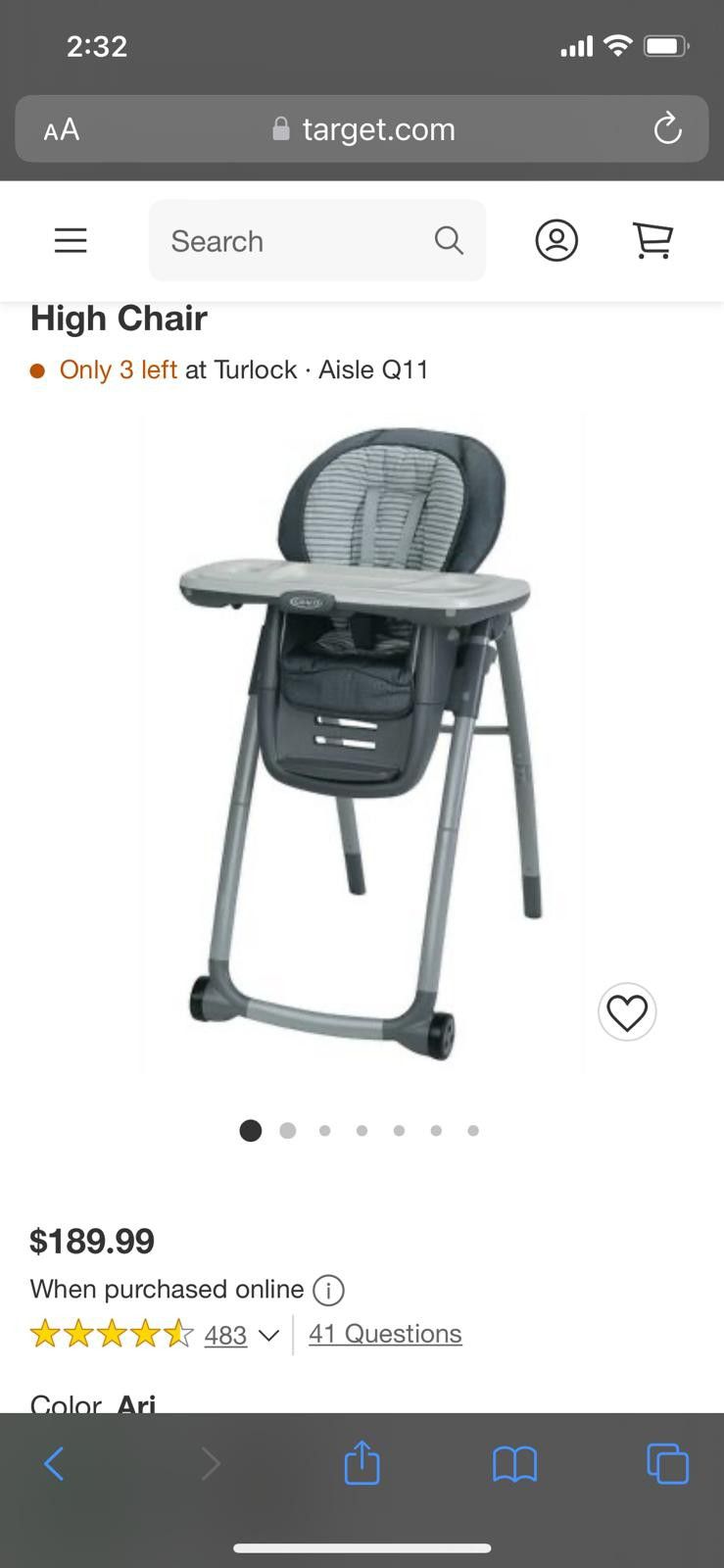 New Graco 7-1 High Chair Baby Feeding
