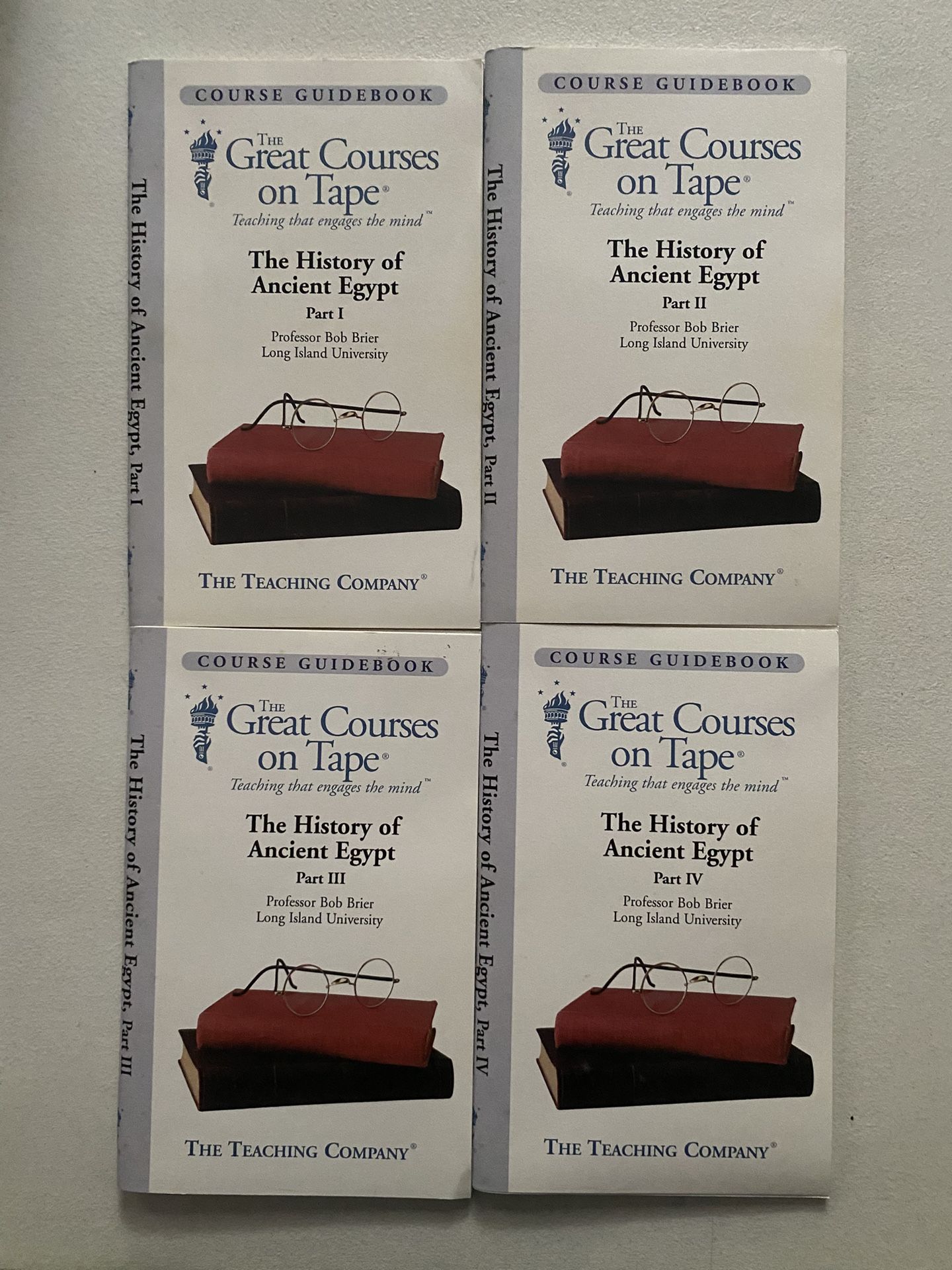 The History of Ancient Egypt, Great Courses (Teaching Co) Bob Brier 12 VHS 48 Lectures 4 Transcript Guidebooks