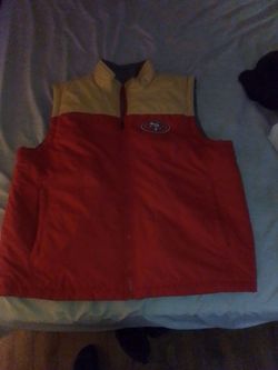 49ers reversable puffer vest Red/Gray