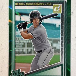 2025 Donruss Baseball - Braden Montgomery - #101  Green Laser Parallel