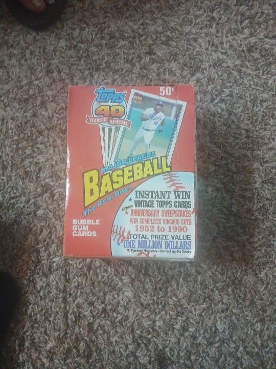 91 Topps Baseball Card Box Unopened