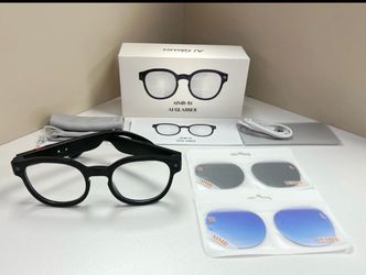 AiMB-S1 AI Smart Glasses w/ Camera, Bluetooth & Extra Lenses