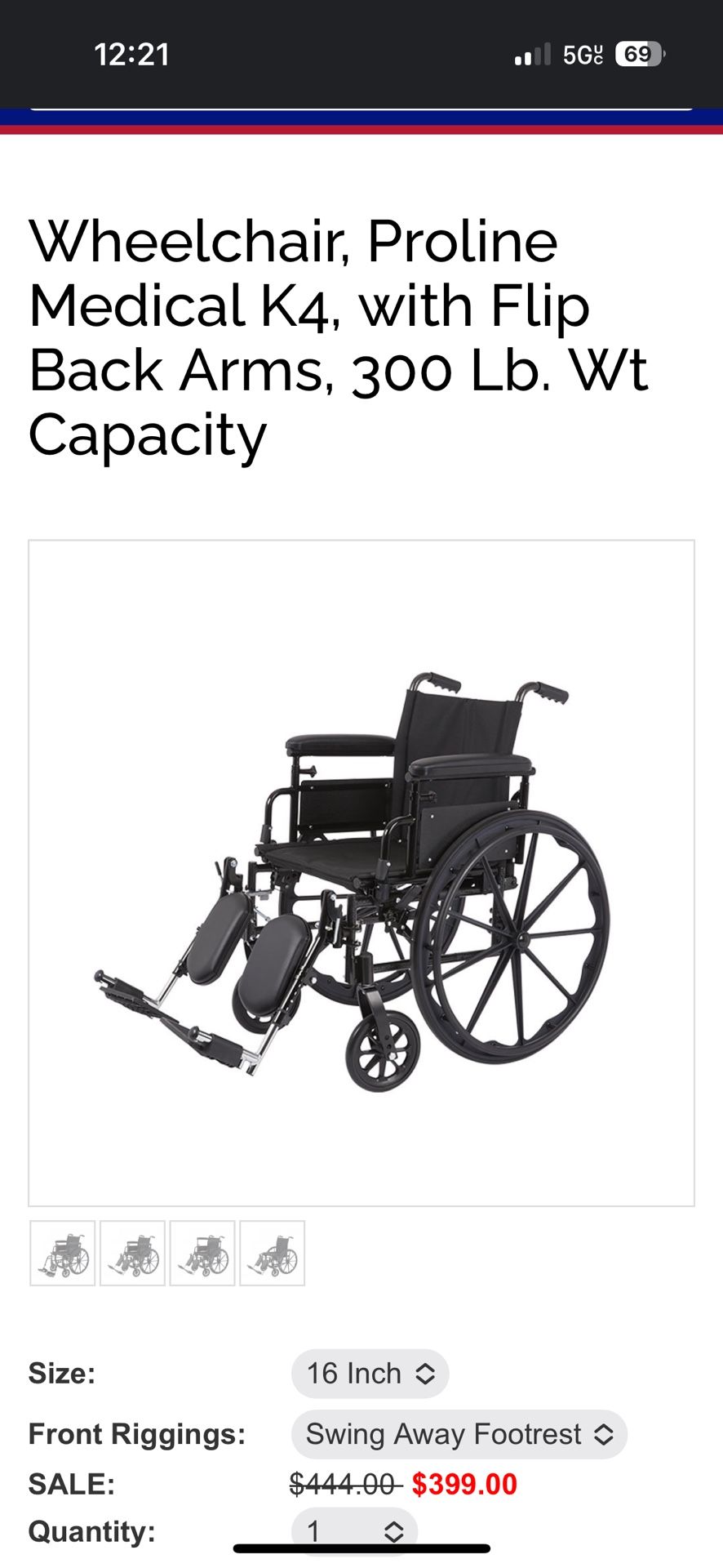 New ProLine wheelchair