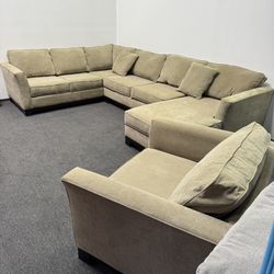 75% OFF ($3k Retail) Macy’s Sectional Couch Set with Extra Chair / Loveseat