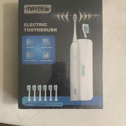 Mayze - Electric Toothbrush 6 Heads, 5 Brushing Modes (black) (see Description)