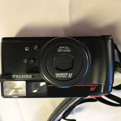 Vintage Pentax IQ Zoom 35mm Camera, Black