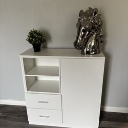 White Cabinet with drawers