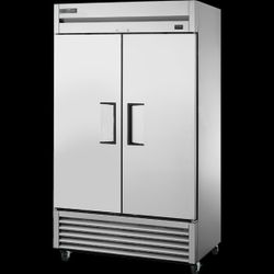 True Residential Stainless Steel 43 CuFt Reach-In Solid Dual Door Commercial Freezer New