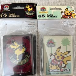 Pokemon World Championships 2025 Anaheim Pikachu & Rockabilly 2 Set Card Sleeve