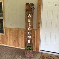 Custom Built Welcome Signs Flower Box