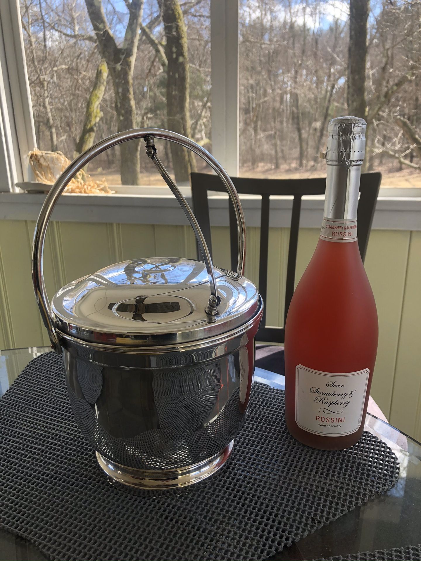 Vintage Pool Silver Co. Silver Plated Swing top Ice Bucket #3500