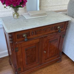 Antique Marble Top cabinet