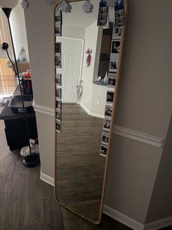 Full length framed mirror