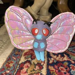 2007 Pokemon Black & White  Butterfree Bean Bag Plush  From Jakks Pacific 