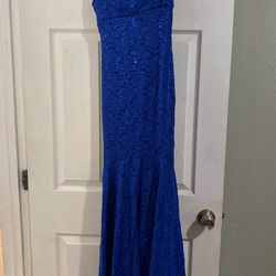 Blue Mermaid Style Dress