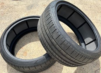 TWO (2) PIRELLI PERFORMANCE TIRES MODEL 3 PERFORMANCE 235/35/20 90% TREAD