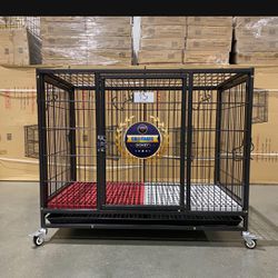 Dog Cage Kennel Size 37” Medium With Platsic Grid New In Box 📦 