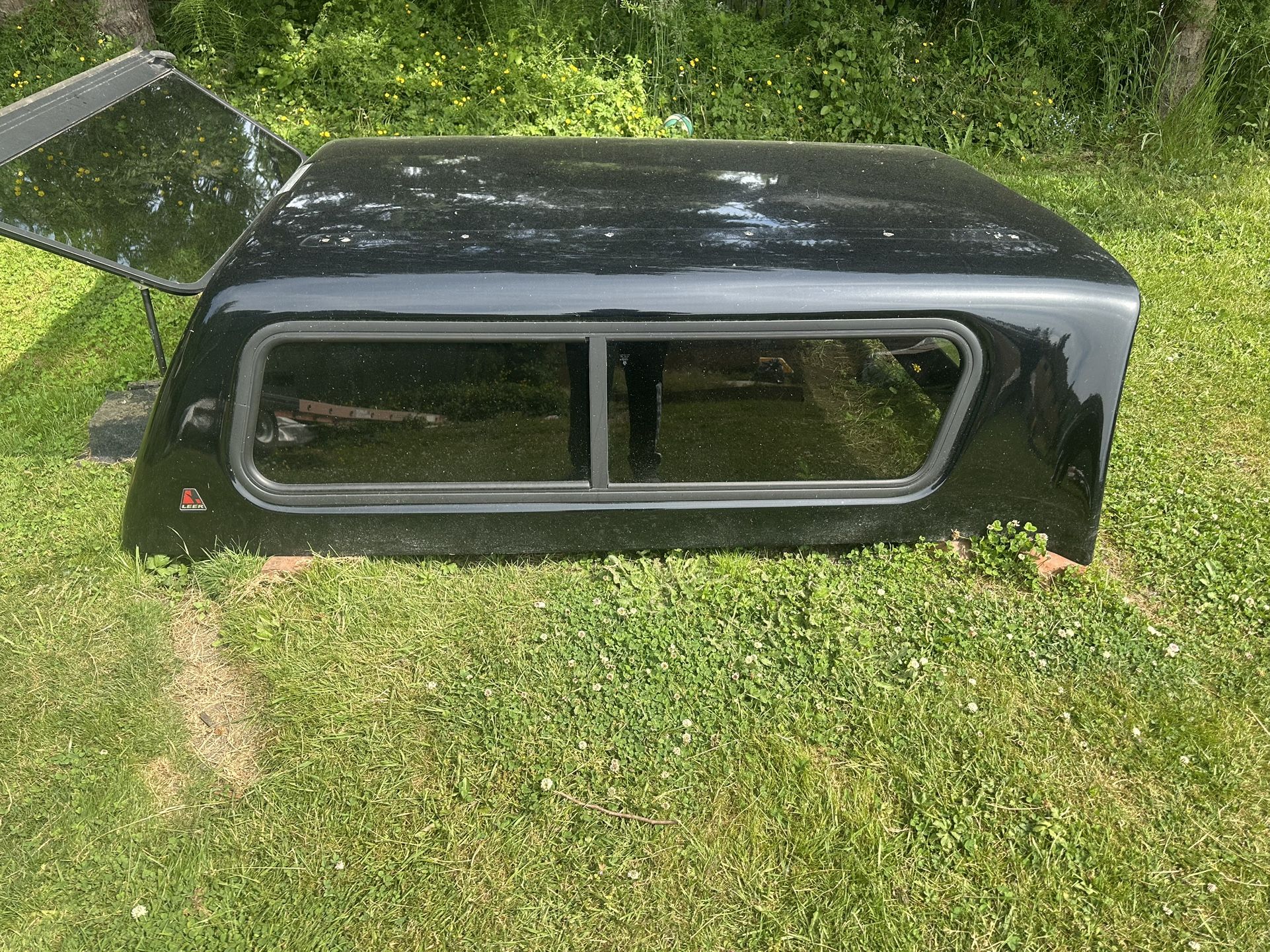 Black Leer Crown Cab High Fiberglass Truck Cap
