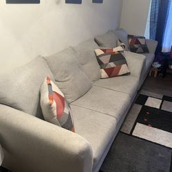 Grey Couch (includes Pillows)