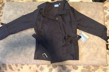 Simply Vera Wang Trench Coat in Navy Size XL NWT