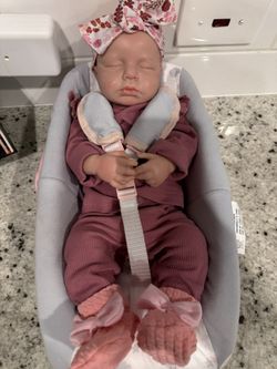 18 Inch Sleeping Full Body Silicone Reborn girl Doll. Handmade soft skin and very squishy.