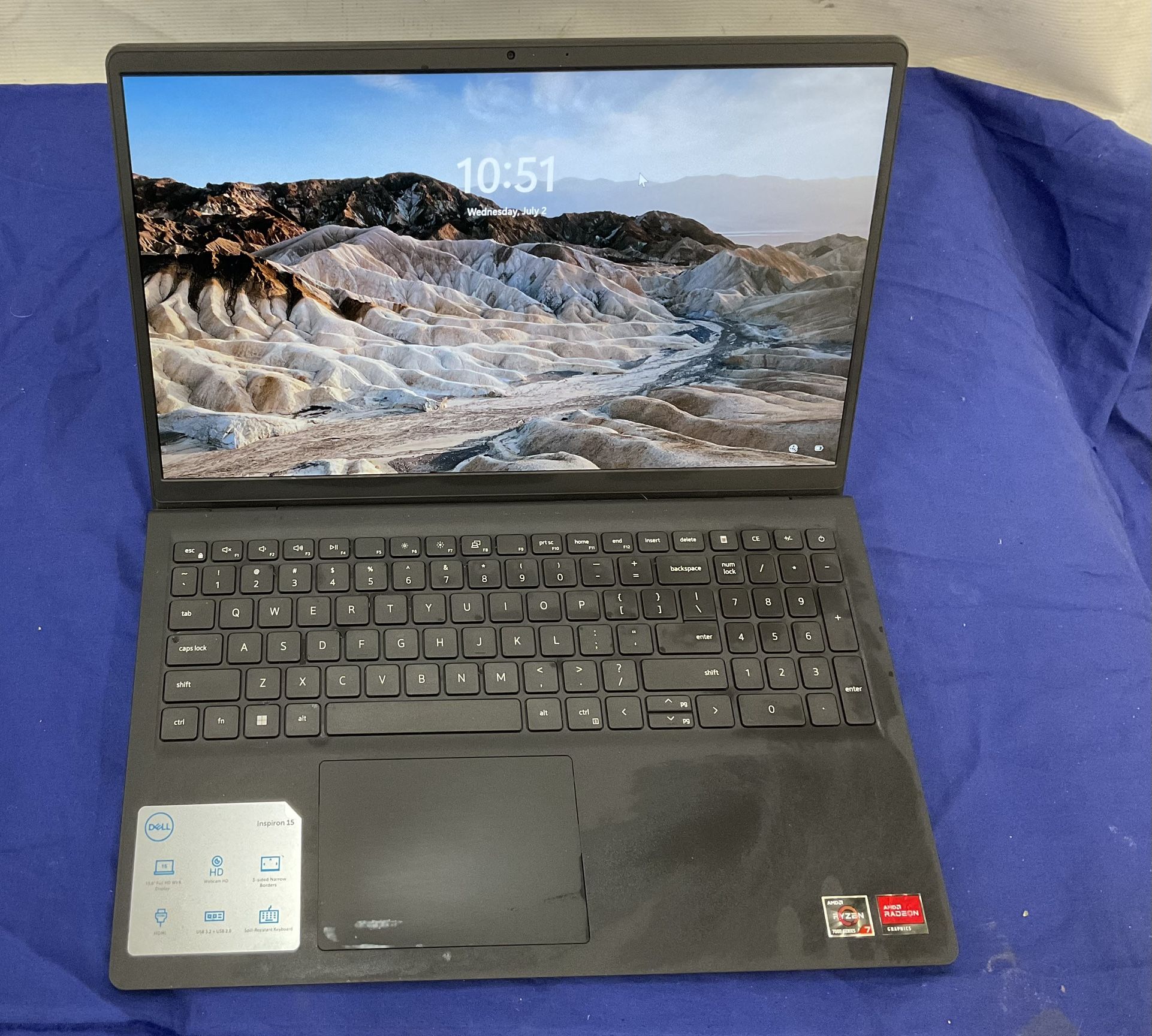 Dell Inspiron 15 3535 Ryzen 7 Laptop & Charger