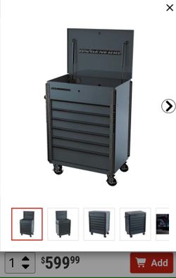 BRAND NEW STILL IN CRATE!!! U.S. GENERAL 34 in. x 23 in., 6-Drawer Full-Bank Service Cart, BLACK